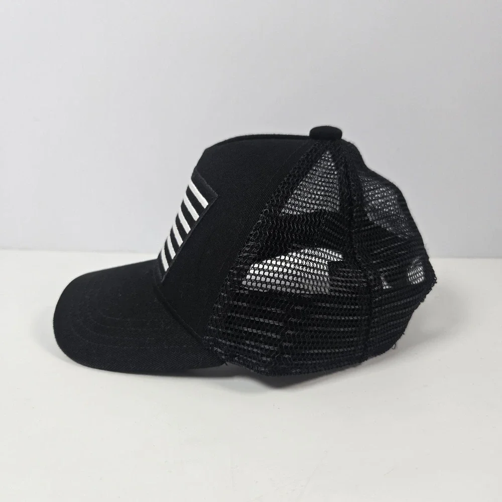 Knuckleheads Trucker Hat Kids XS Black American Flag Snapback Mesh Cap 6-12m